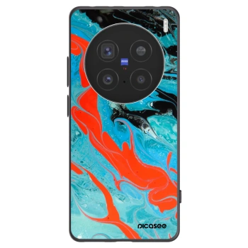 Picasee silikonski črni ovitek za Vivo X200 Pro - Blue Magma