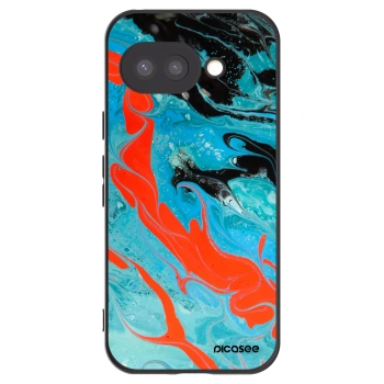 Picasee silikonski črni ovitek za Google Pixel 9a - Blue Magma