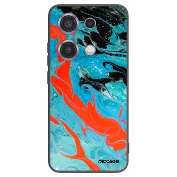 Picasee silikonski črni ovitek za Xiaomi Redmi Note 14S - Blue Magma