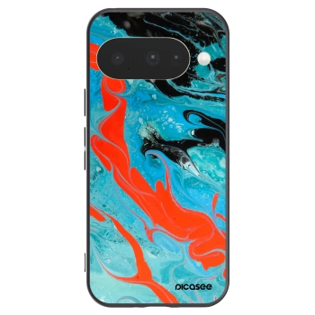 Picasee silikonski črni ovitek za Google Pixel 10 - Blue Magma