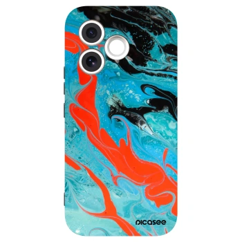Picasee silikonski črni ovitek za Honor 600 Lite - Blue Magma
