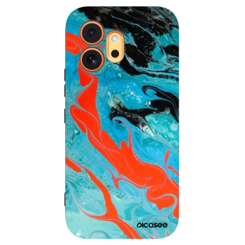 Picasee silikonski črni ovitek za Honor 600 - Blue Magma