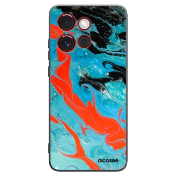 Picasee silikonski črni ovitek za Motorola Edge 60 Neo 5G - Blue Magma