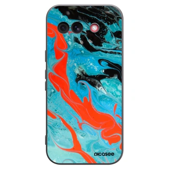 Picasee silikonski črni ovitek za Google Pixel 10a - Blue Magma