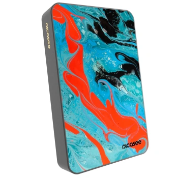 Picasee Prenosna baterija z MagSafe 10 000 mAh Siva - Blue Magma