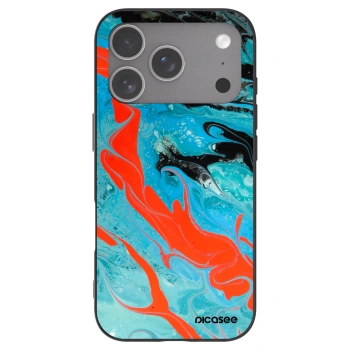 Picasee silikonski črni ovitek za Apple iPhone 18 Pro - Blue Magma