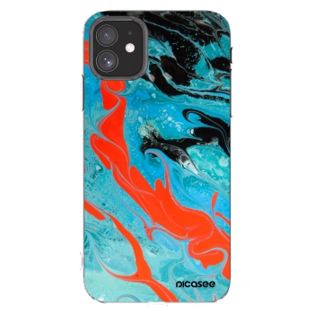 Picasee silikonski prozorni ovitek za Apple iPhone 11 - Blue Magma