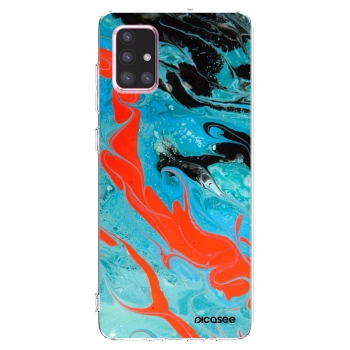 Picasee silikonski prozorni ovitek za Samsung Galaxy A71 A715F - Blue Magma