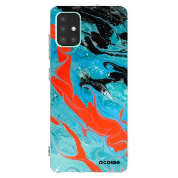 Picasee silikonski prozorni ovitek za Samsung Galaxy A51 A515F - Blue Magma
