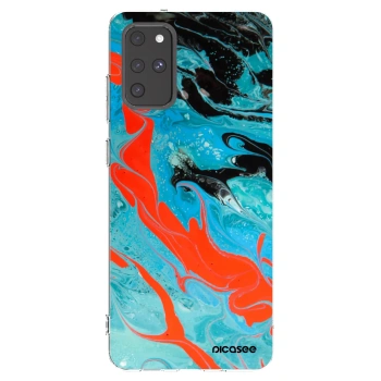Picasee silikonski prozorni ovitek za Samsung Galaxy S20+ G985F - Blue Magma