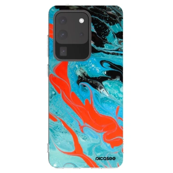 Picasee silikonski prozorni ovitek za Samsung Galaxy S20 Ultra 5G G988F - Blue Magma