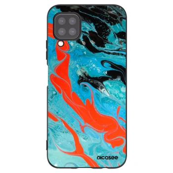 Picasee silikonski črni ovitek za Huawei P40 Lite - Blue Magma