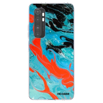 Picasee silikonski prozorni ovitek za Xiaomi Mi Note 10 Lite - Blue Magma