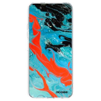 Picasee silikonski prozorni ovitek za Xiaomi Redmi Note 9S - Blue Magma