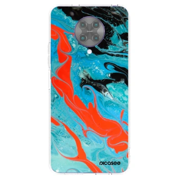 Picasee silikonski prozorni ovitek za Xiaomi Poco F2 Pro - Blue Magma