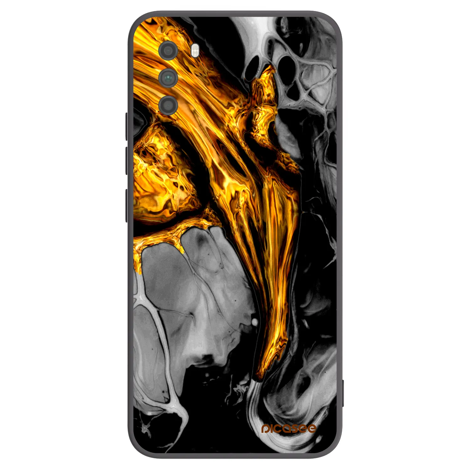 Picasee silikonski črni ovitek za Xiaomi Poco M3 - Black Gold