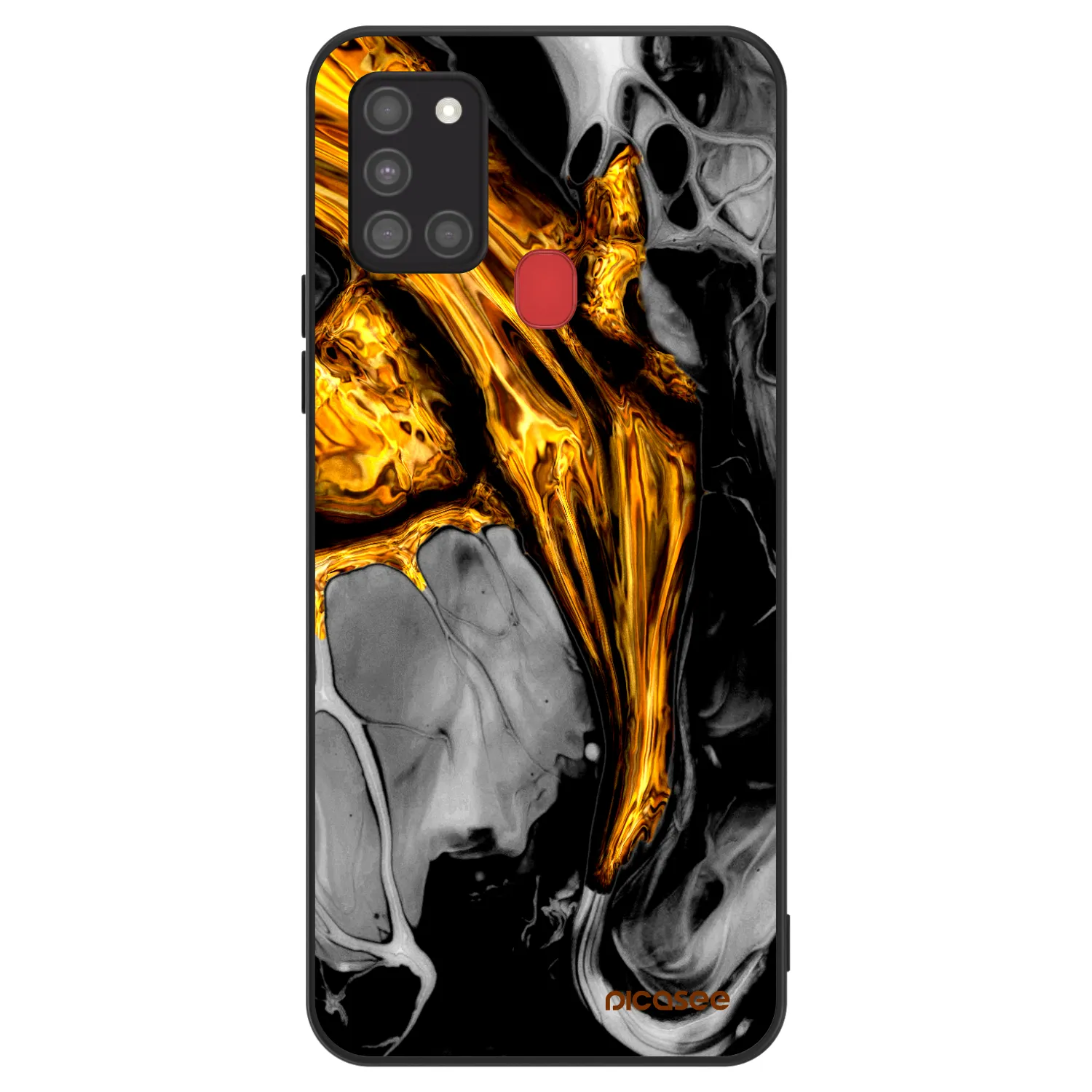 Picasee ULTIMATE CASE za Samsung Galaxy A21s - Black Gold