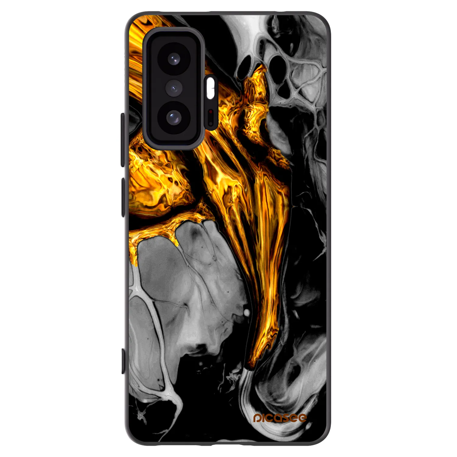 Picasee silikonski črni ovitek za Xiaomi 11T - Black Gold