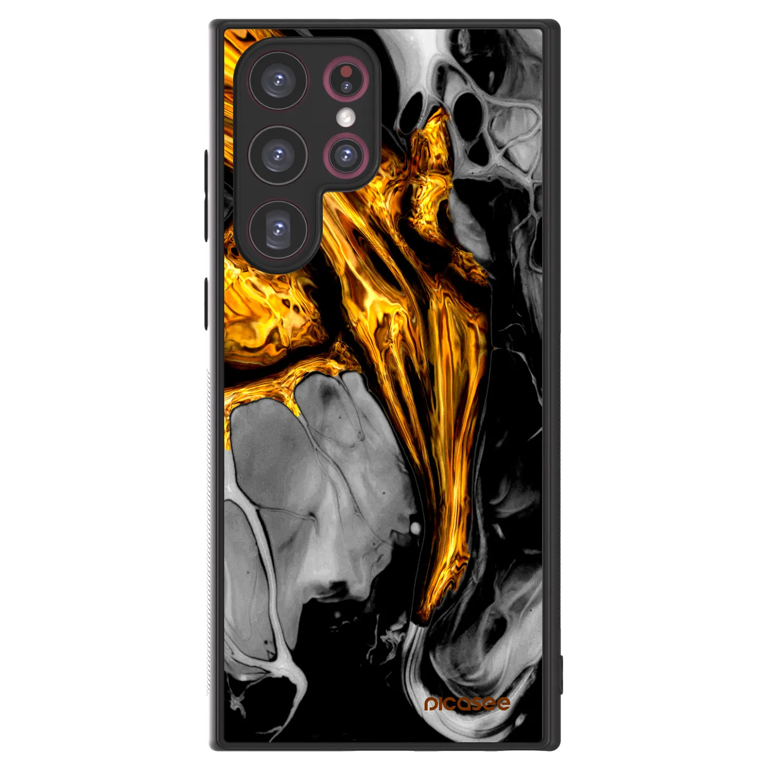 Picasee ULTIMATE CASE za Samsung Galaxy S22 Ultra 5G - Black Gold