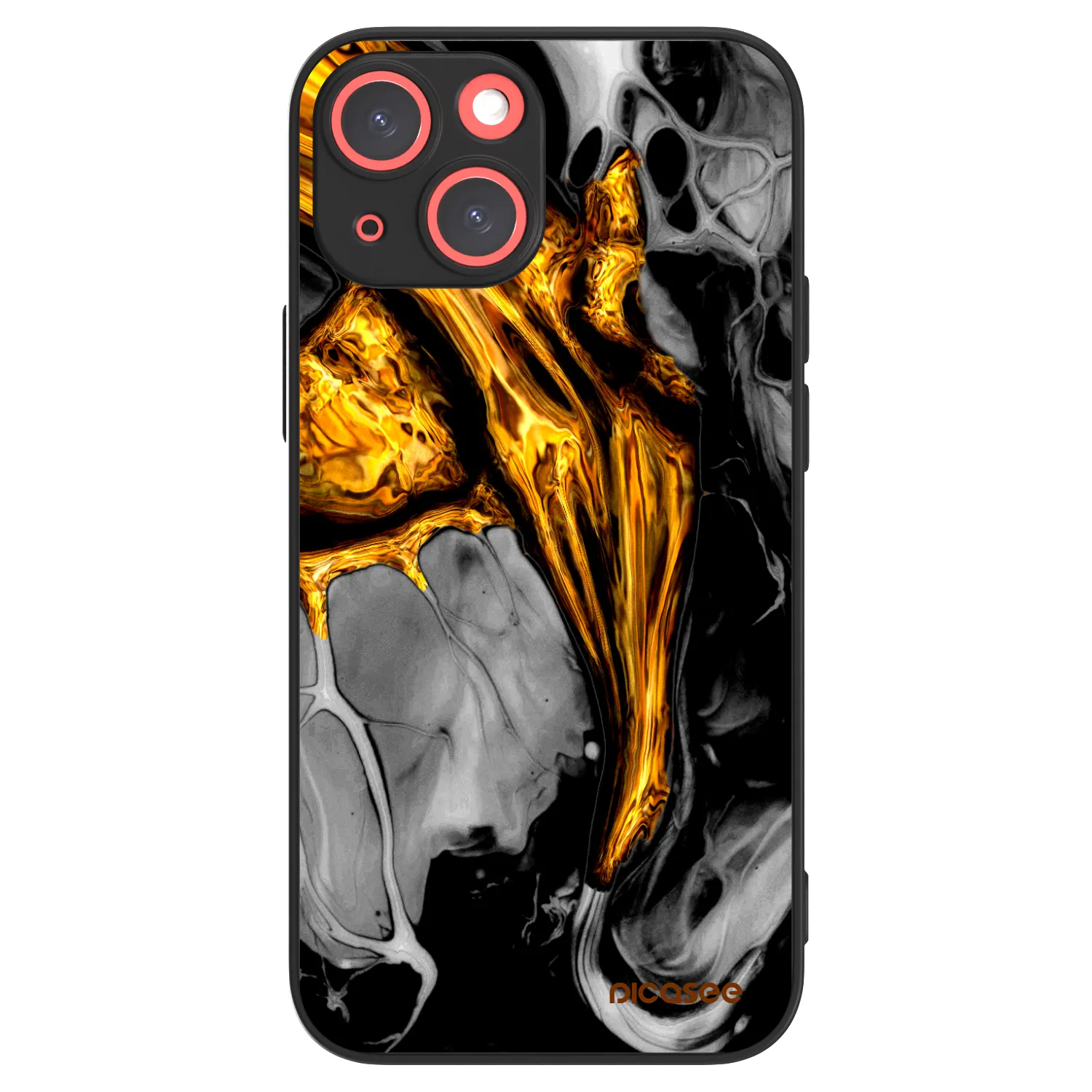 Picasee ULTIMATE CASE MagSafe za Apple iPhone 13 mini - Black Gold