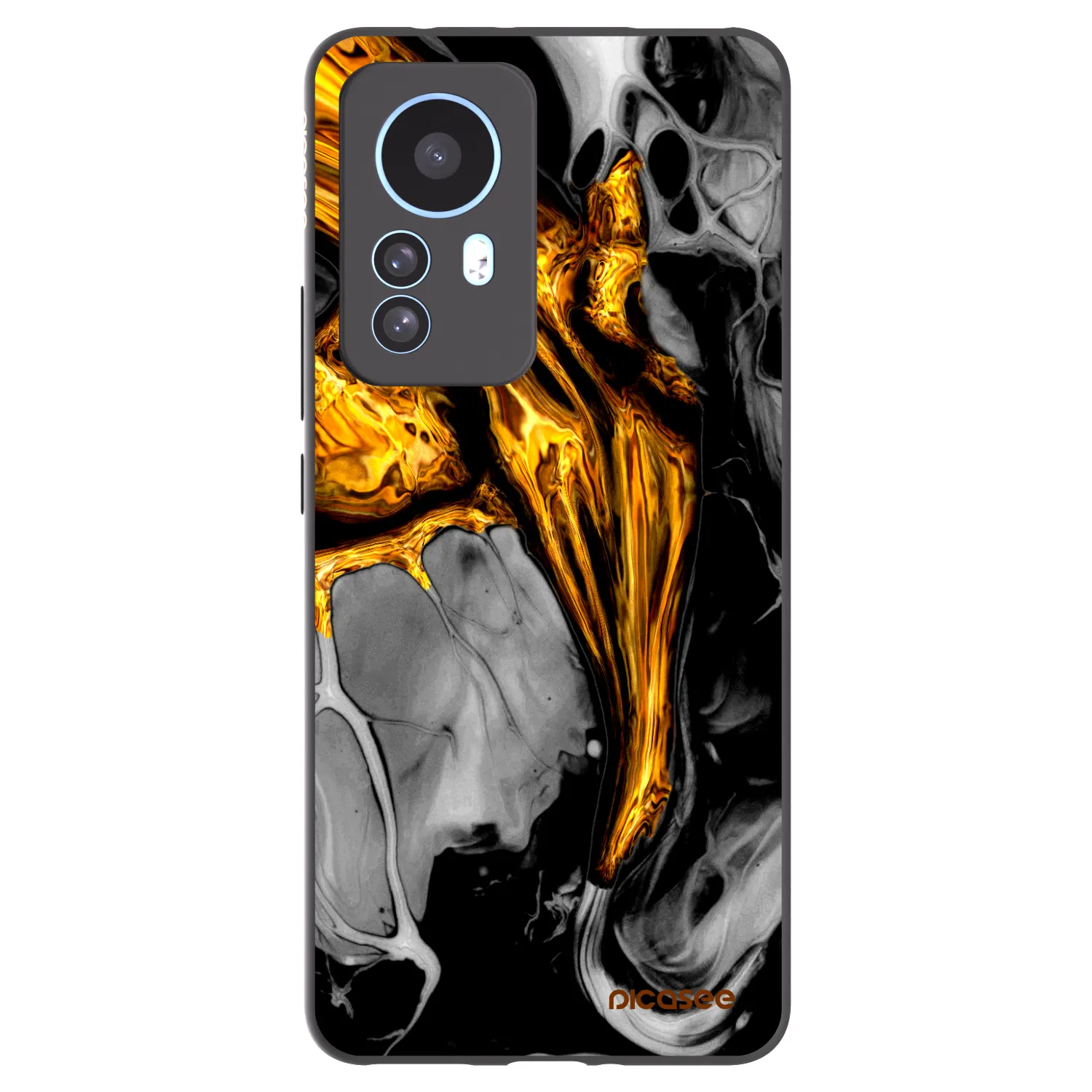 Picasee silikonski črni ovitek za Xiaomi 12T Pro - Black Gold