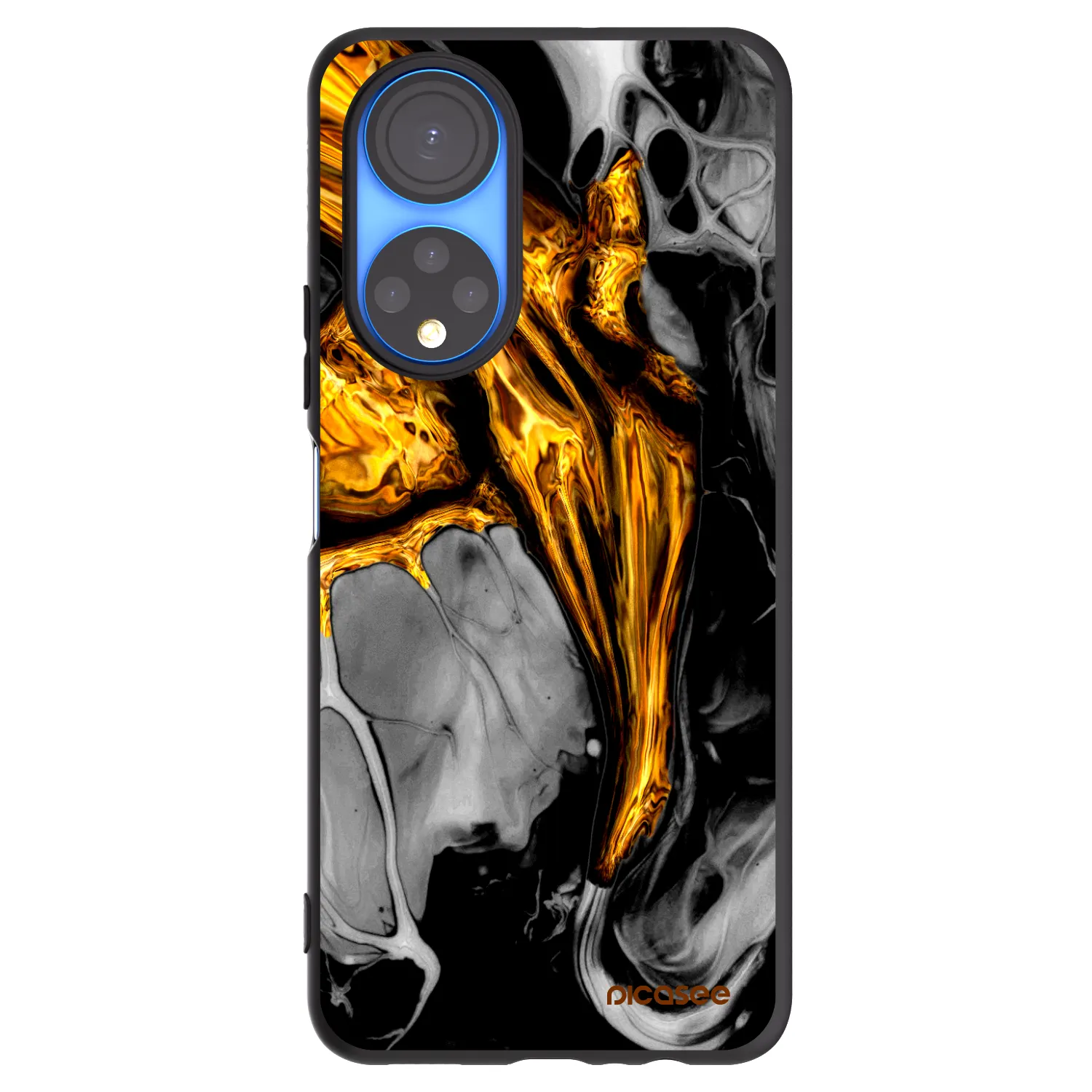 Picasee silikonski črni ovitek za Honor X7 - Black Gold