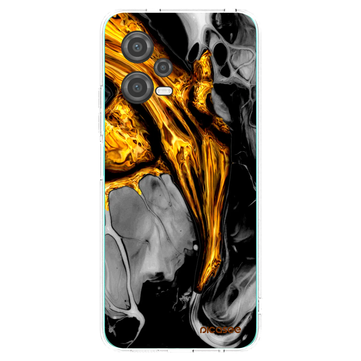 Picasee silikonski prozorni ovitek za Xiaomi Poco X5 - Black Gold