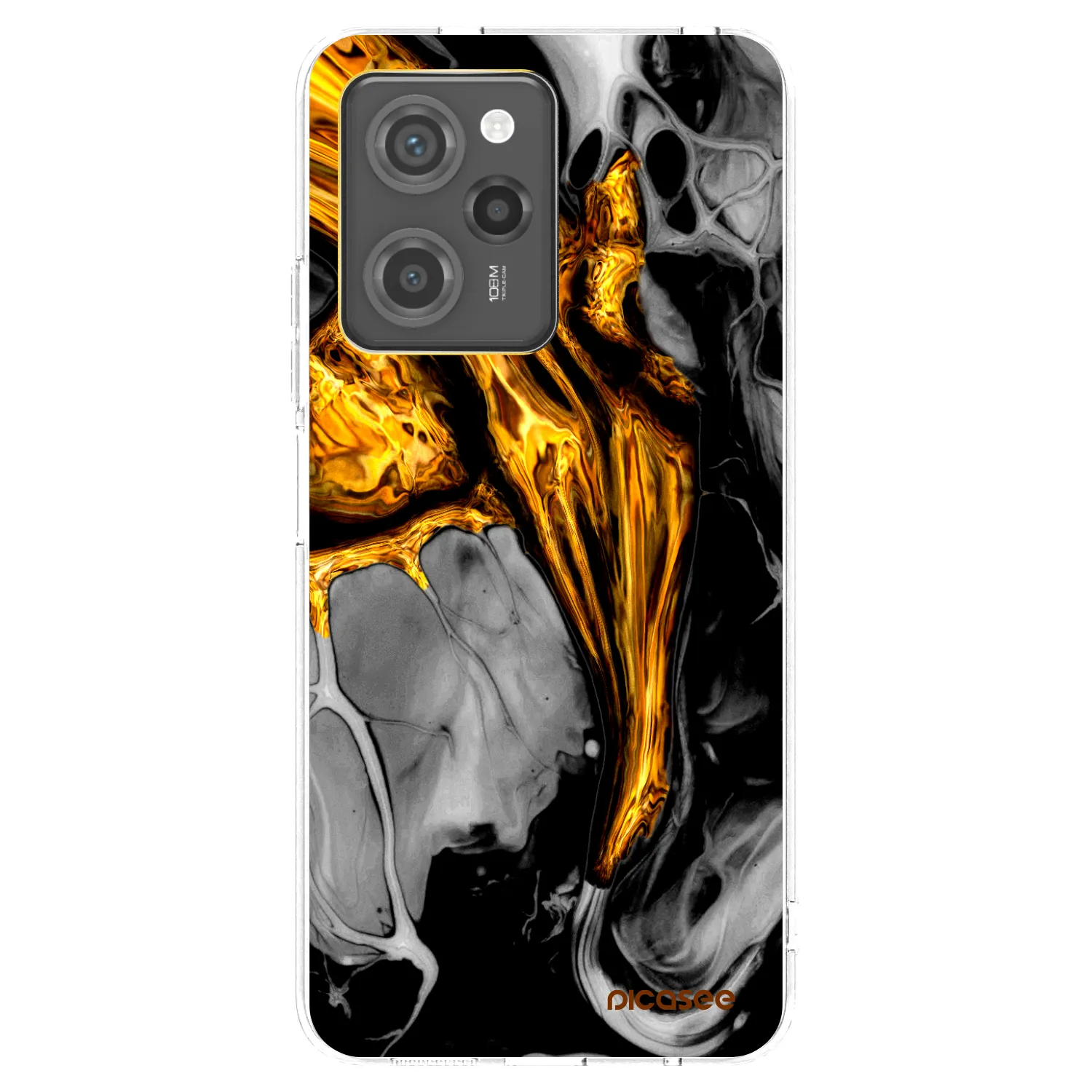 Picasee silikonski črni ovitek za Xiaomi Poco X5 Pro - Black Gold