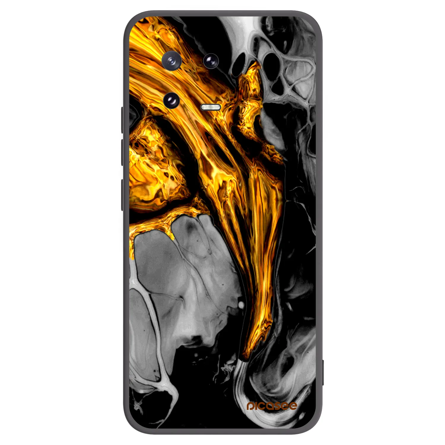Picasee silikonski črni ovitek za Xiaomi 13 Pro - Black Gold