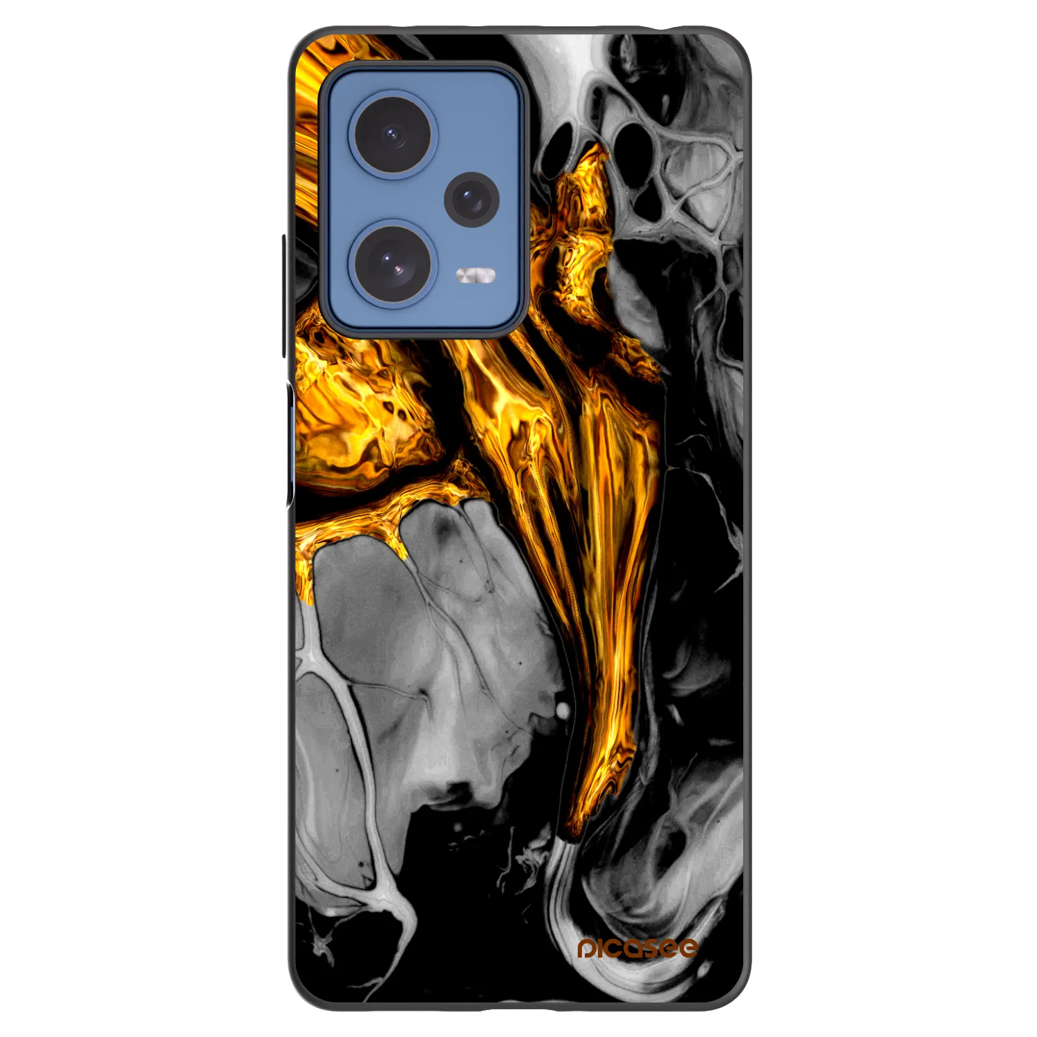 Picasee silikonski črni ovitek za Xiaomi Redmi Note 12 Pro 5G - Black Gold