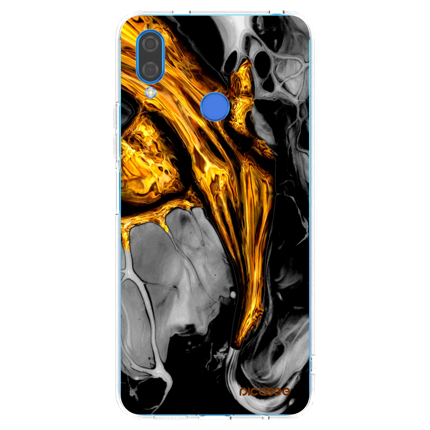 Picasee silikonski prozorni ovitek za Huawei Nova 3 - Black Gold