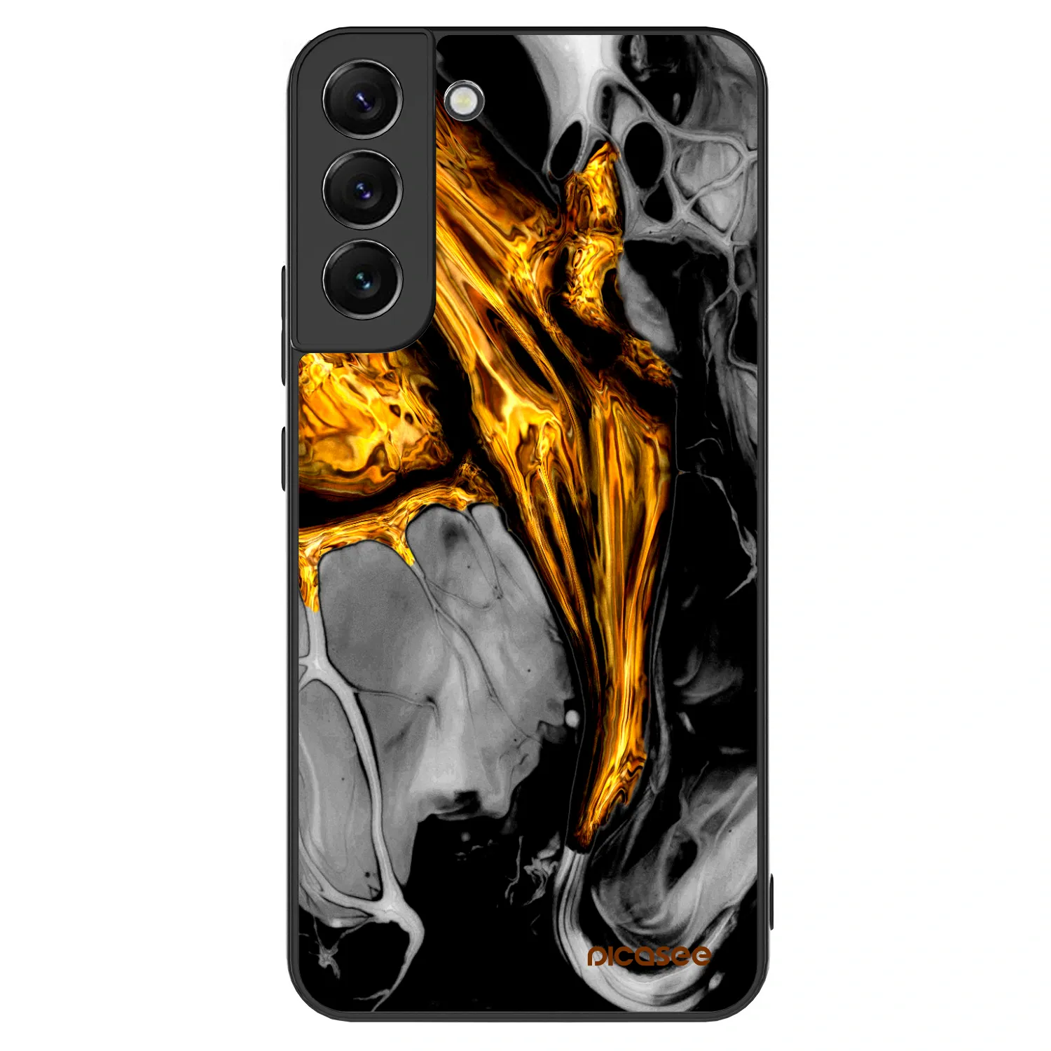 Picasee ULTIMATE CASE PowerShare za Samsung Galaxy S22+ 5G - Black Gold