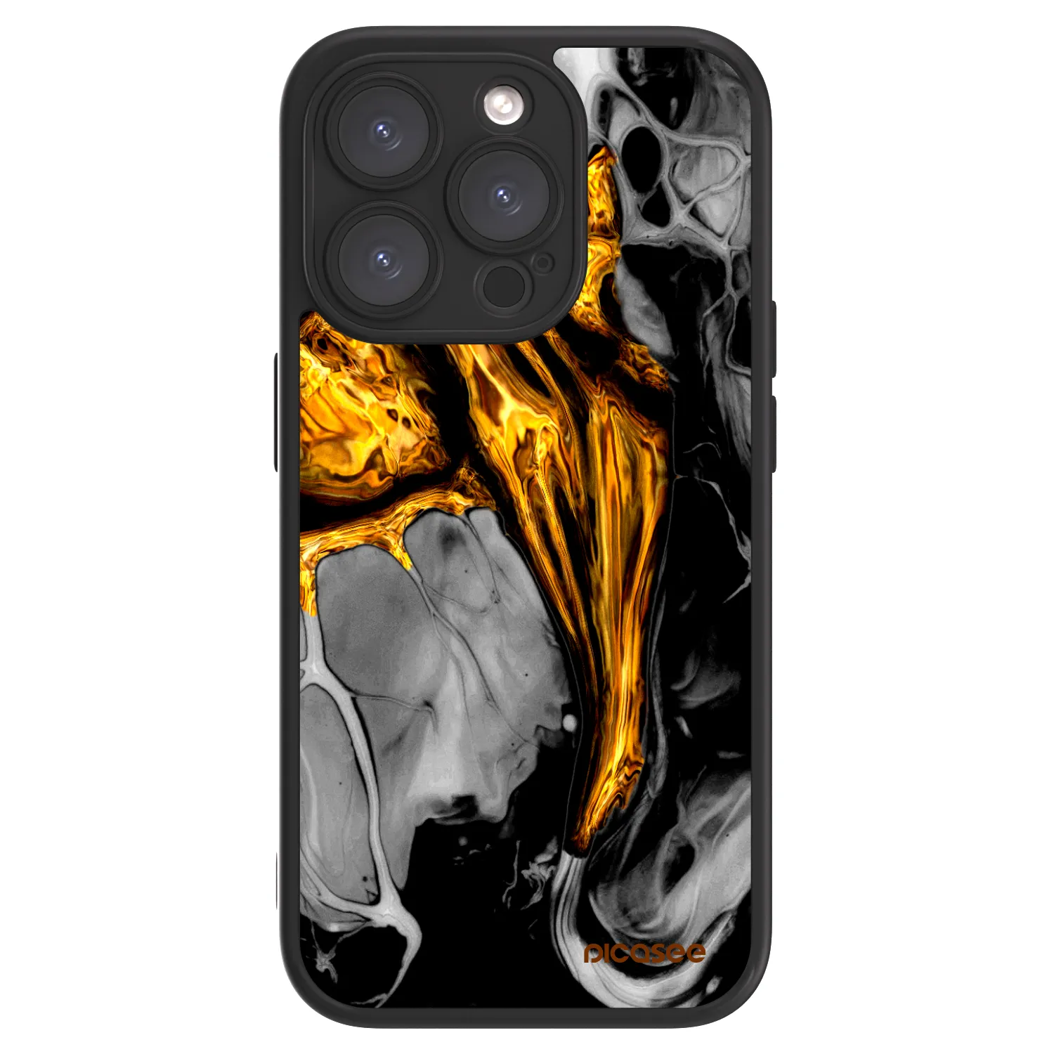Picasee ULTIMATE CASE za Apple iPhone 15 Pro - Black Gold