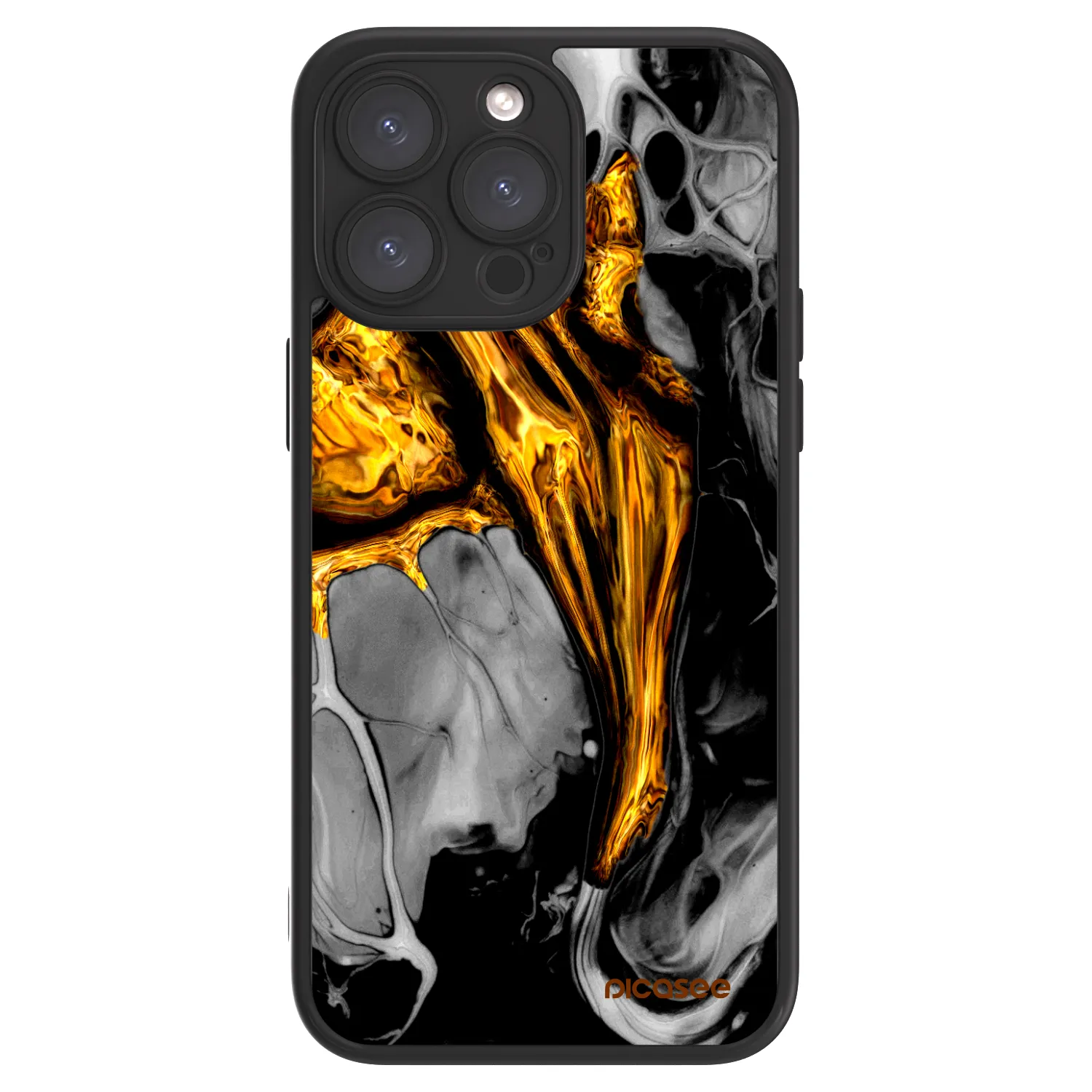 Picasee ULTIMATE CASE za Apple iPhone 15 Pro Max - Black Gold