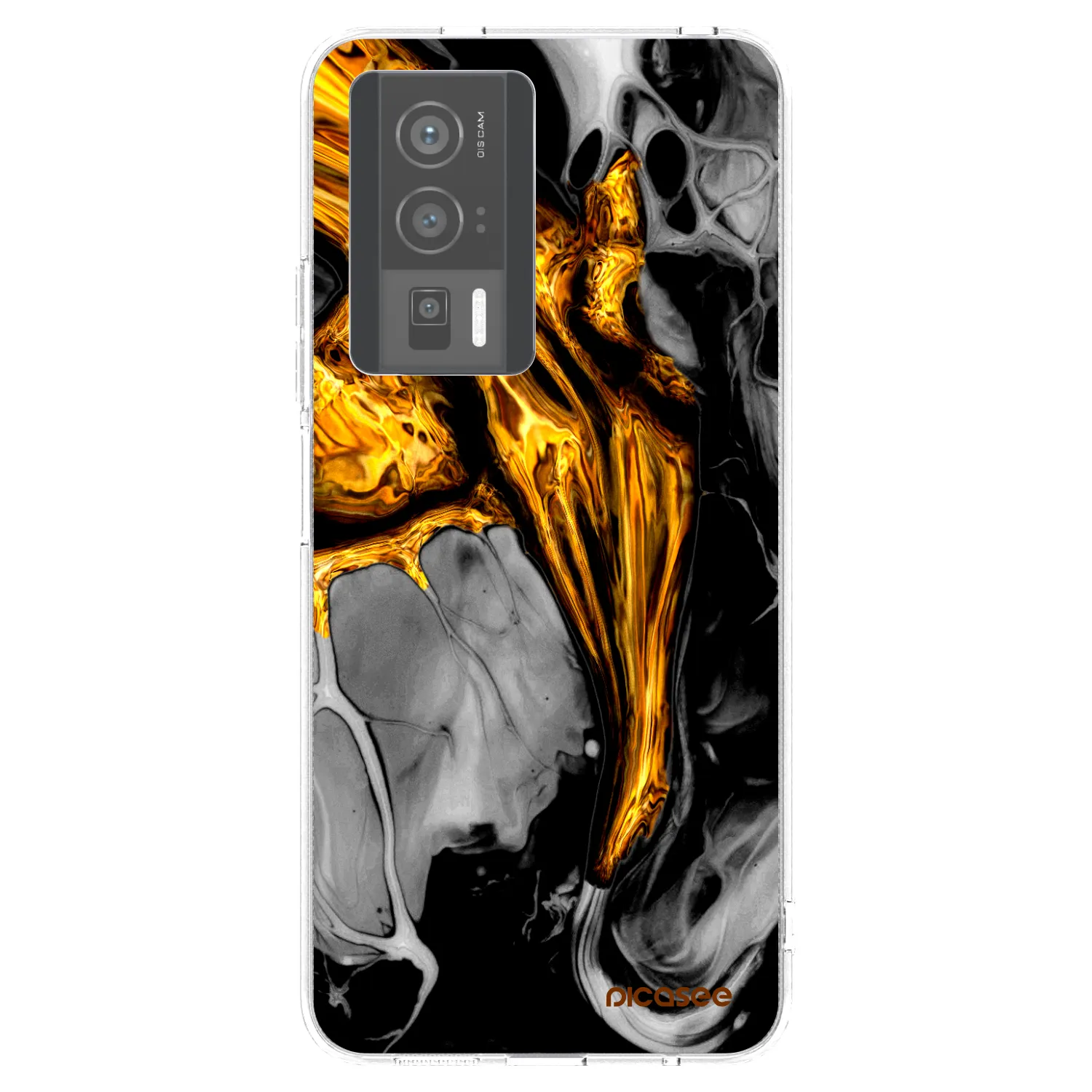 Picasee silikonski prozorni ovitek za Xiaomi Poco F5 Pro 5G - Black Gold