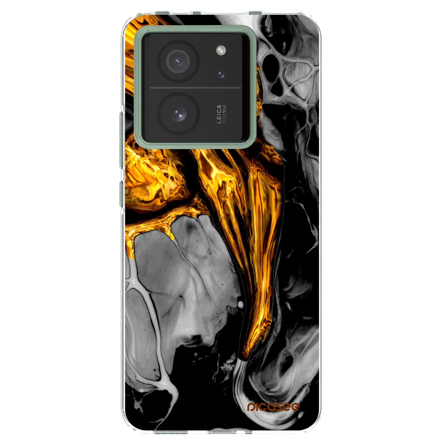 Picasee silikonski prozorni ovitek za Xiaomi 13T Pro - Black Gold