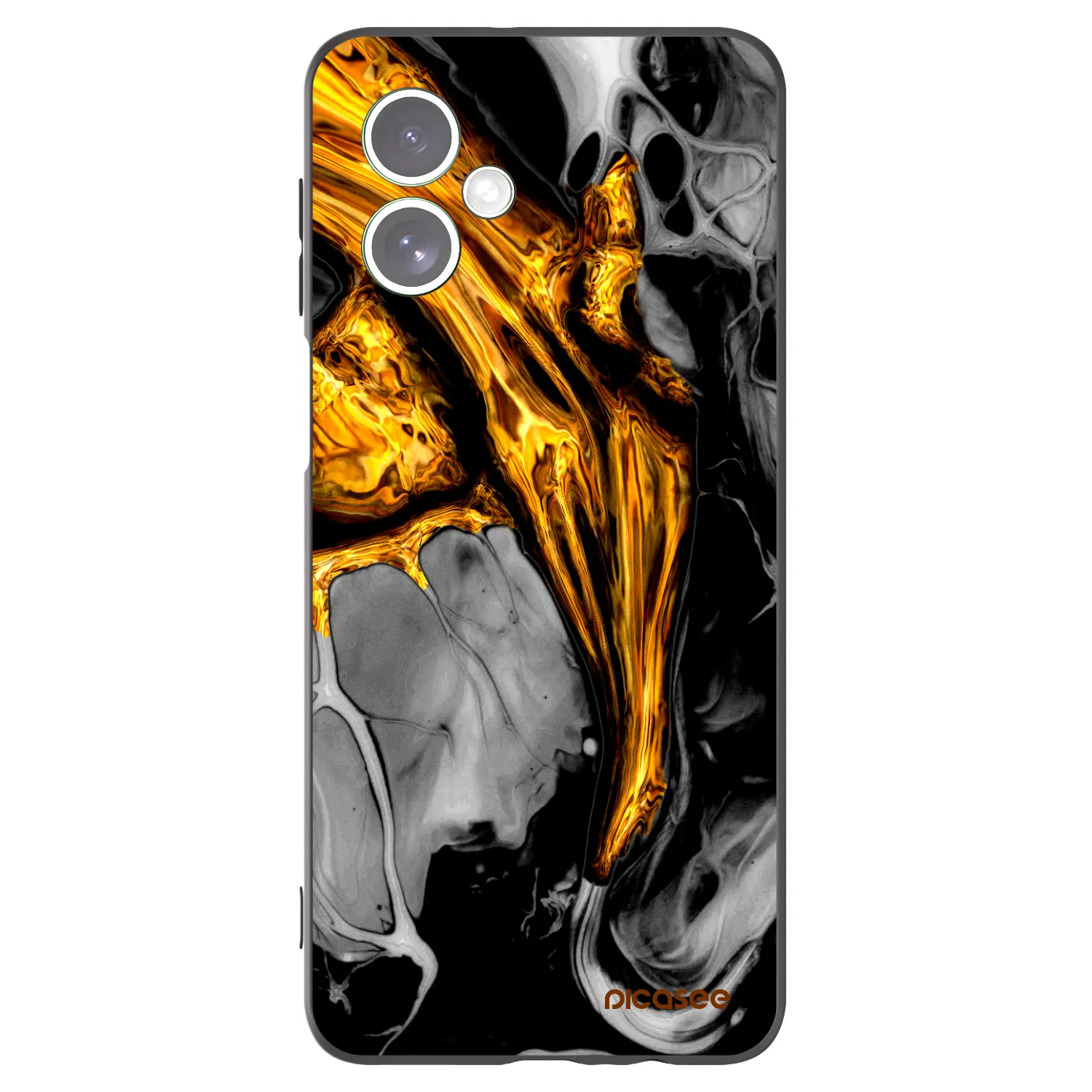 Picasee silikonski črni ovitek za Motorola Moto G54 5G - Black Gold