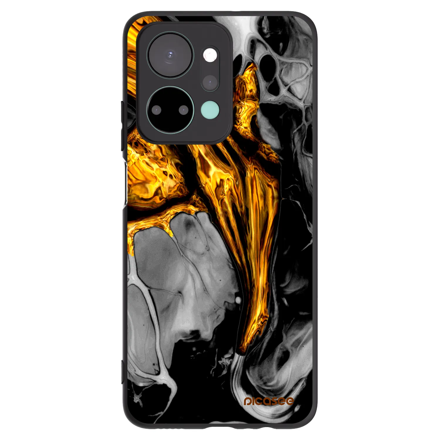 Picasee silikonski črni ovitek za Honor X7a - Black Gold