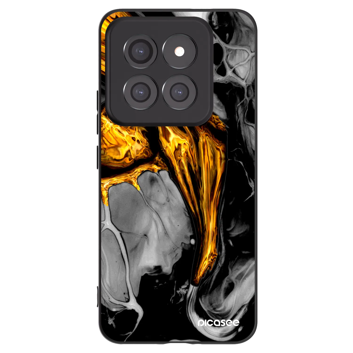 Picasee silikonski črni ovitek za Xiaomi 14 Pro - Black Gold