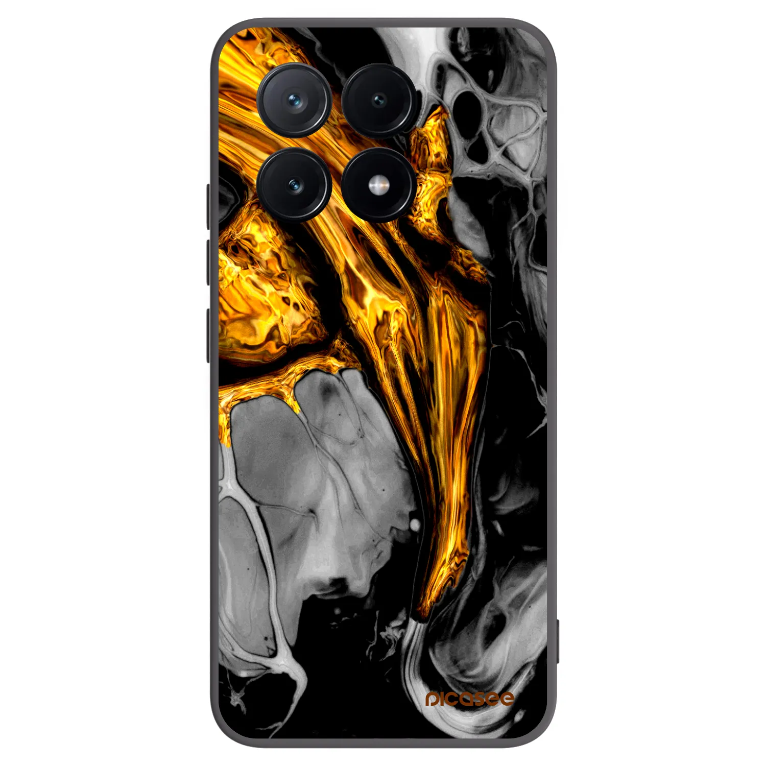 Picasee silikonski črni ovitek za Xiaomi Poco X6 Pro - Black Gold