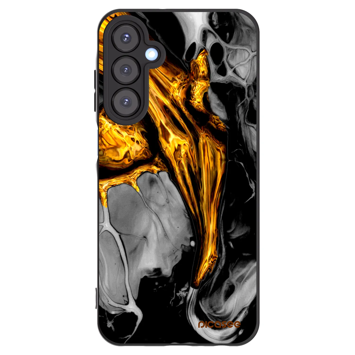 Picasee silikonski črni ovitek za Samsung Galaxy A25 A256B 5G - Black Gold