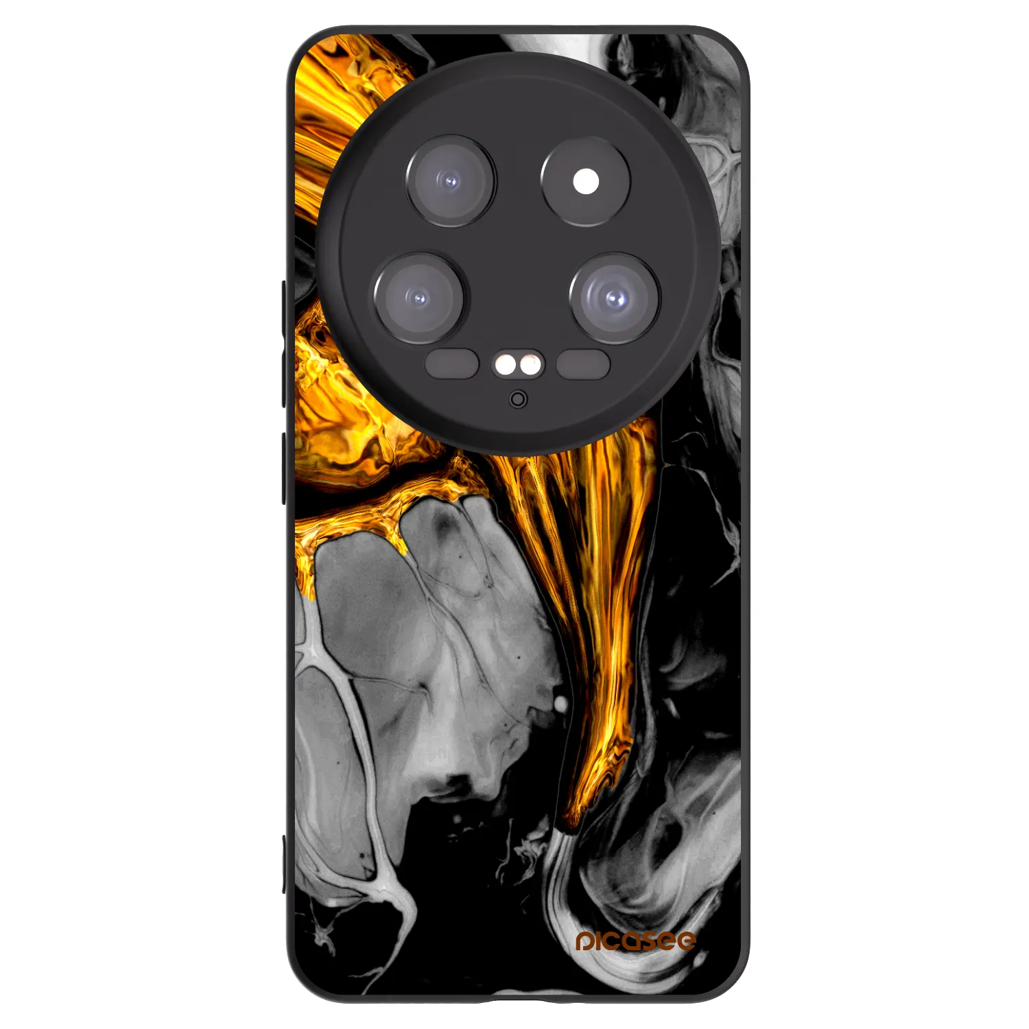 Picasee silikonski črni ovitek za Xiaomi 14 Ultra - Black Gold