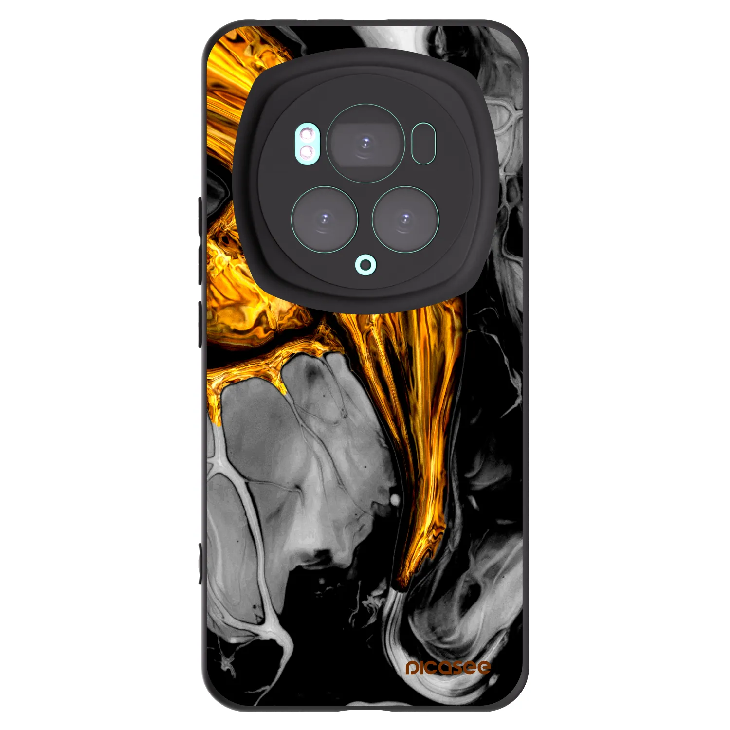 Picasee silikonski črni ovitek za Honor Magic6 Pro - Black Gold