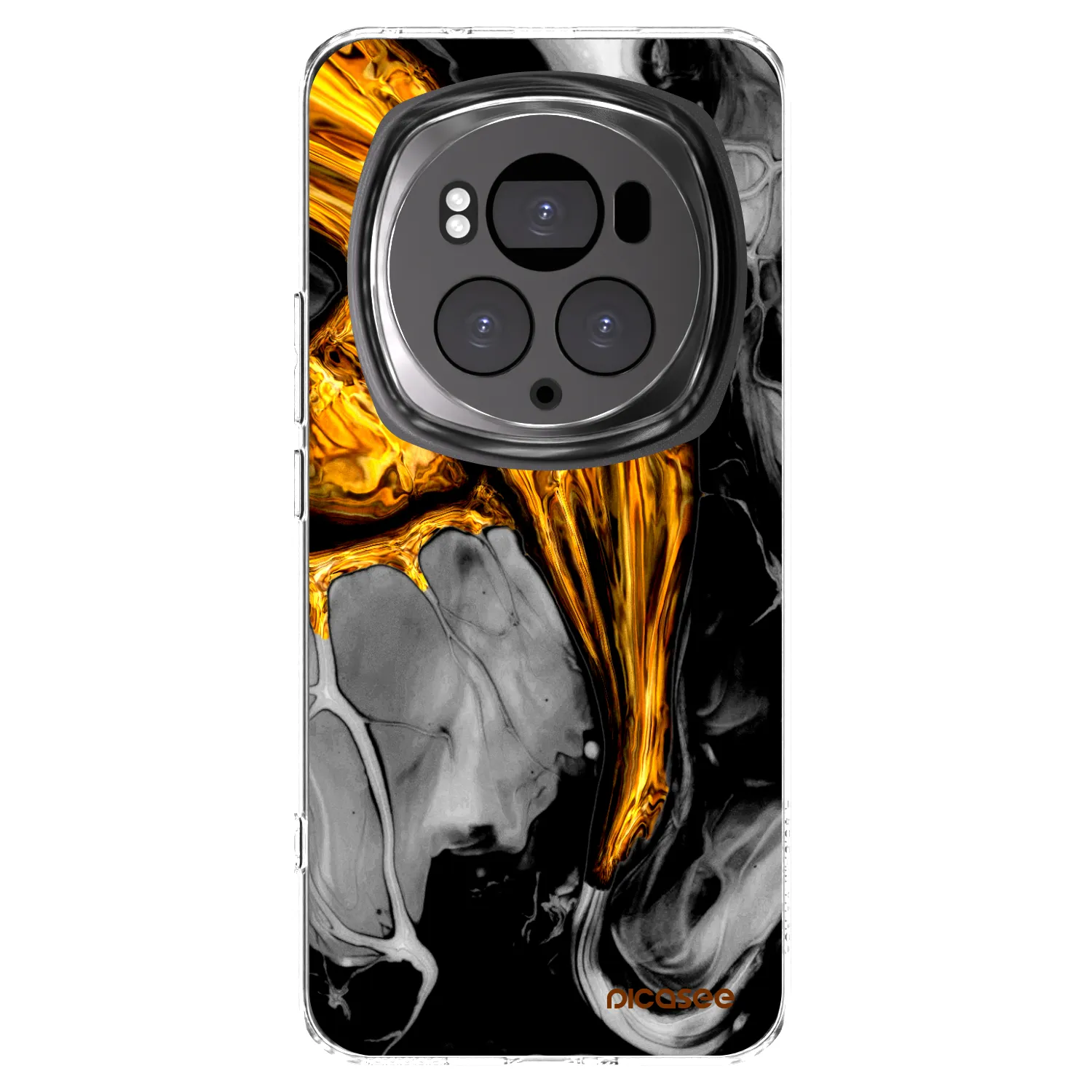 Picasee silikonski prozorni ovitek za Honor Magic6 Pro - Black Gold
