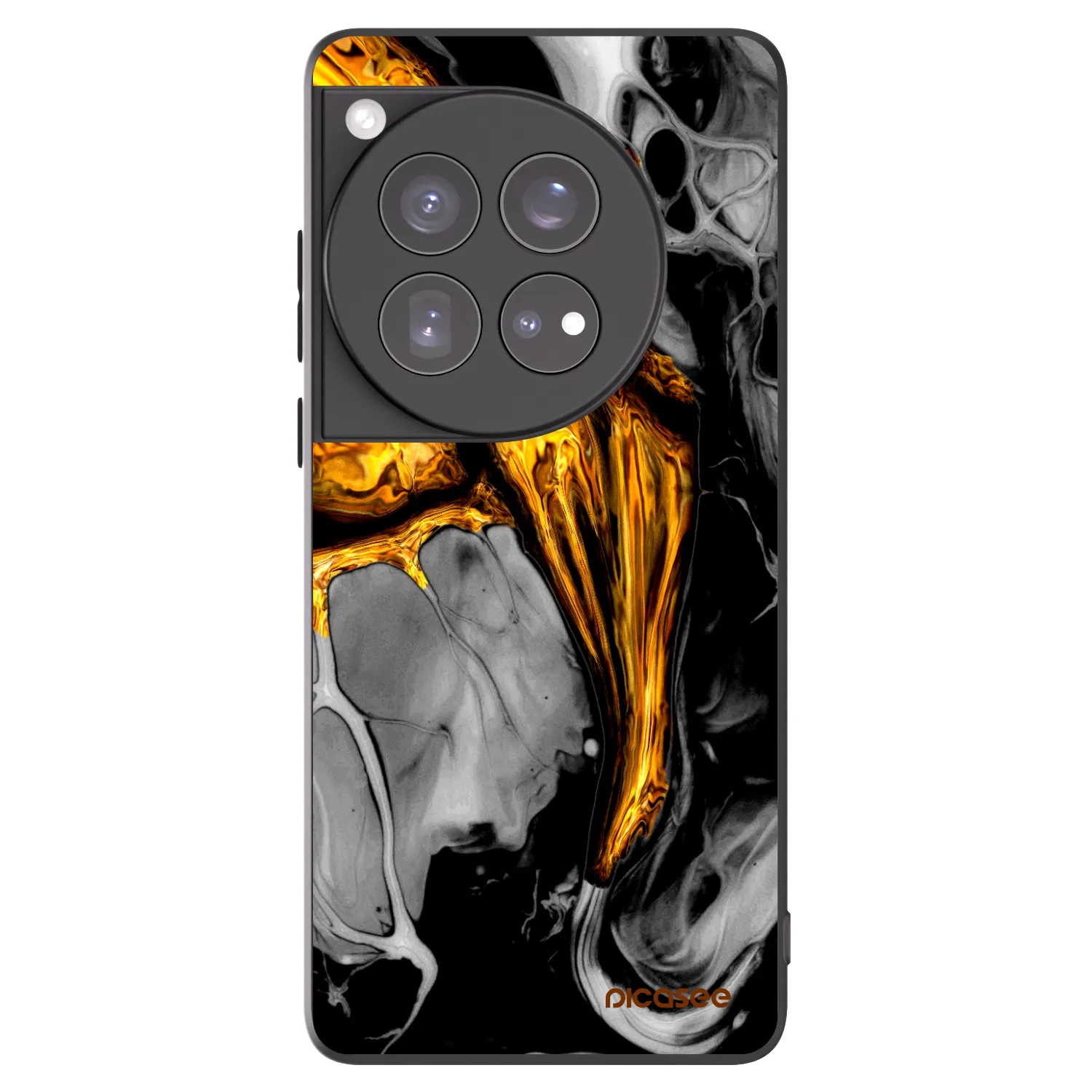 Picasee silikonski črni ovitek za OnePlus 12 5G - Black Gold