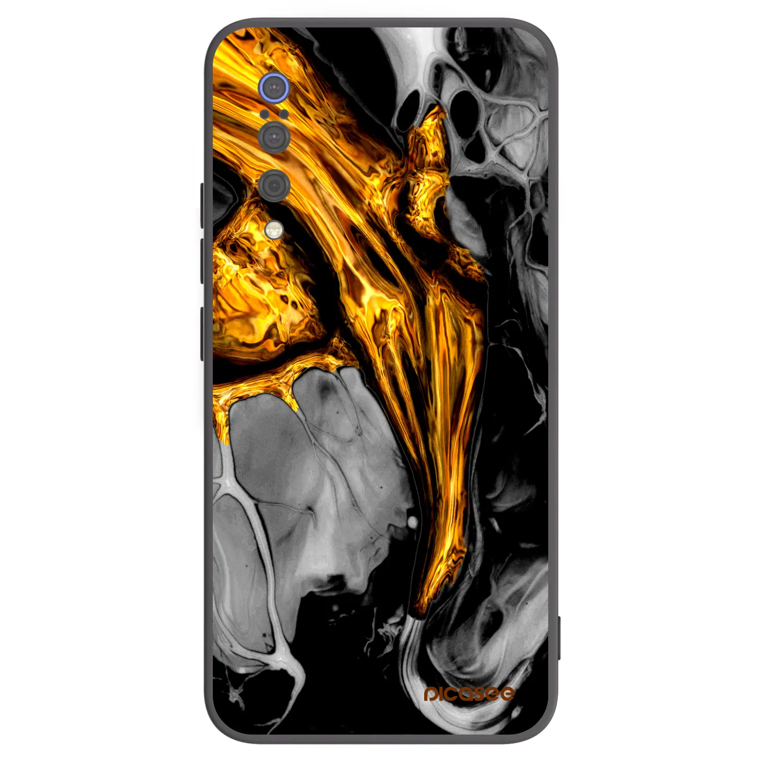 Picasee silikonski črni ovitek za Xiaomi Mi 9 - Black Gold
