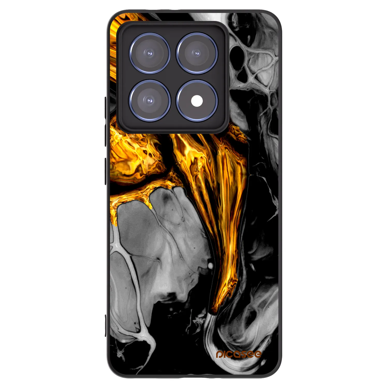 Picasee silikonski črni ovitek za Xiaomi 14T Pro - Black Gold