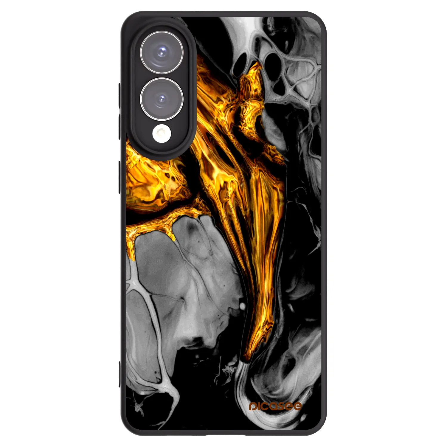 Picasee silikonski črni ovitek za Samsung Galaxy S25 Edge 5G - Black Gold