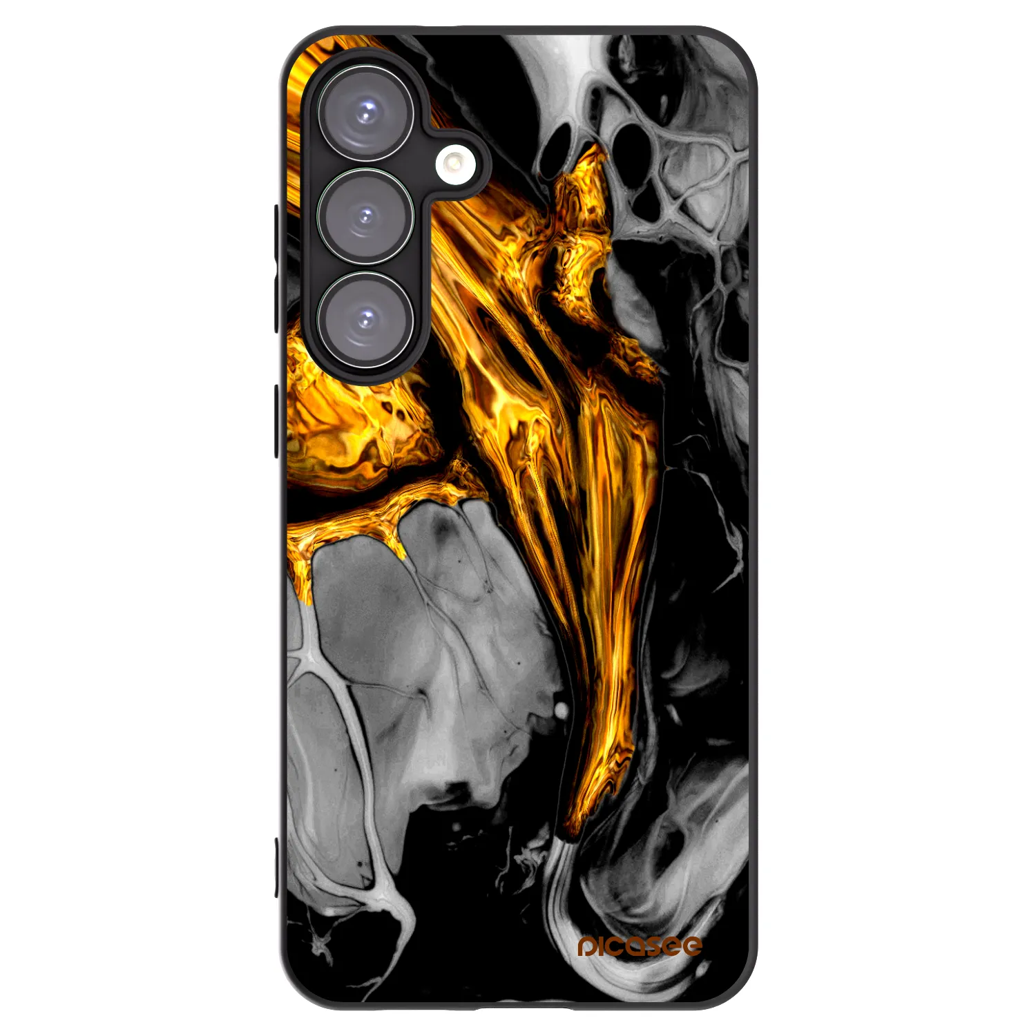Picasee silikonski črni ovitek za Samsung Galaxy S25+ 5G - Black Gold