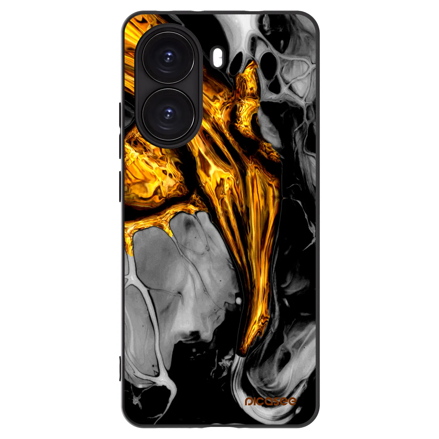Picasee silikonski črni ovitek za Xiaomi Poco X7 Pro 5G - Black Gold